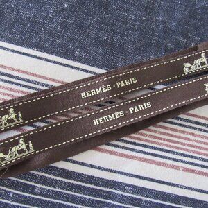 Hermes Authentic Brown Packaging Ribbon approximately 40"